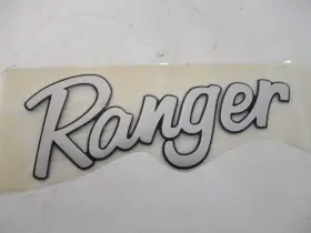 7616131 Ranger Boat Raised Emblem Decal 14 5/8 Inch L X 5 1/2 H Silver And Black