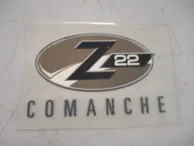 7604277 Ranger Boats Z22 Comanche Raised Emblem Decal Black / Silver Marine Boat