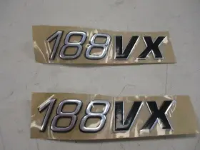 7604307 Ranger Boats 188 Vx Raised Decal Pair Of 2 Silver And Black Marine Boat