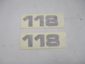 7604322 Ranger Boats 118 Decal 3 1/2 Inch X 1 1/8 Pair Of 2 Black And Red Marine Boat