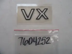 7604252 Ranger Vx Raised Decal 3 7/8 Inch X 1 1/2 Silver And Black Marine Boat