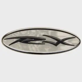 U26851-01 Regal Boats Rx Boat Raised Decal 10804 Glossy Gray / Black Sticker