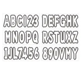 Sankwin 711500786362 3 Inch Boat Registration Number And Letters Decal Kit Solid White
