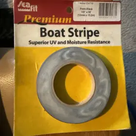 224719 Sea Fit Seafit Marine Self-adhesive Boat Stripe Striping Tape 2 Mil Black 1/2 Inch X 50ft