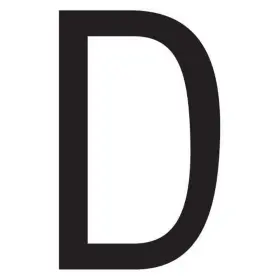 74161 Seachoice 3 Inch Gothic Letter D Black Pack Of 10
