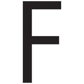 74181 Seachoice 3 Inch Gothic Letter F Black Pack Of 10 74181 Seachoice 3 Inch Gothic Letter F Black Pack Of 10