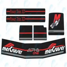 861446a98 Seasierra 861431a98 Mercruiser Decals Kit Fits For Alpha One Gen 2 Drives Engine Red 37-