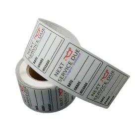 Serda-marine-parts 739325492992 Oil Change Stickers 200pcs Next Service Due Reminder Sticker Roll Window