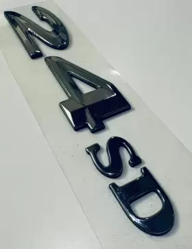 149145-01 Sharpline Cobalt Boat 24 Sd Raised Emblem Decal 452807 Chrome Silver Sticker