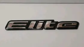 151990-01 Sharpline Chaparral Boat Raised Emblem Decal Elite Silver Black Sticker 5 3/8 Inch Oem