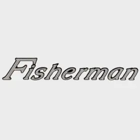 153543-01 Sharpline Ranger Boat Emblem Decal 7604516 Fisherman Silver Raised Sticker