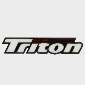 155703-01 Sharpline Triton Boat Raised Emblem Decal 1860670 White Logo Sticker