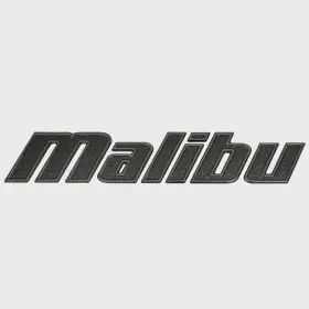 156399-01 Sharpline Malibu Boat Raised Emblem Decal 5992906 11 X 2 Inch Black Pearl