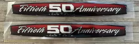 159017-01 Sharpline Ranger Boats Oem 50th Anniversary Logo 12 Inch Gunnel Badge Set Of 2