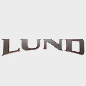161534-01 Sharpline Lund Boat Raised Emblem Logo Decal 2330521 Silver Red Gray 33 1/2 Inch