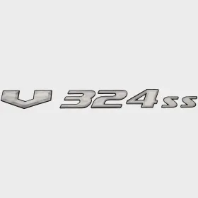 161705-01 Sharpline Suncatcher Boat Raised Emblem Decal Sticker 73405581 V324ss Silver