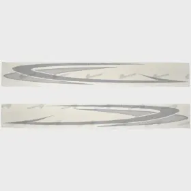 163343-05 Sharpline G3 Boat Hull Graphic Decals Sportsman Ss Silver Black Set Of 2