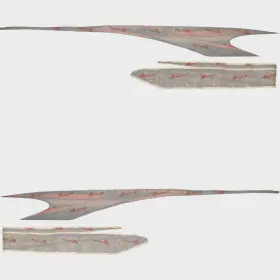 163577-01 Sharpline G3 Boat Graphic Hull Decal 73405671 Emblem Black Orange Set Of 4