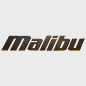 165204-01 Sharpline Malibu Boat Raised Decal 5992990 Geometric Black / Orange Sticker