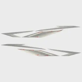 8305002 Sharpline Pn Lund Boat Graphic Hull Decal Sticker Emblem Black Gray Set Of 6