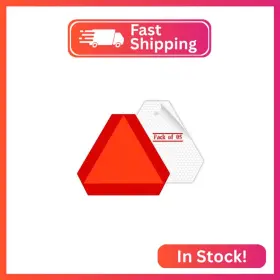 Smv-005 Sicol Plus Slow Moving Vehicle Sign 7 X 8 Inches Diamond Grade Reflective Triangle Sticke