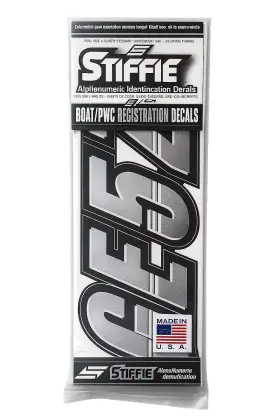 Tt02 Stiffie Techtron Boat Pwc Letter Number Decal Registration Silver Black