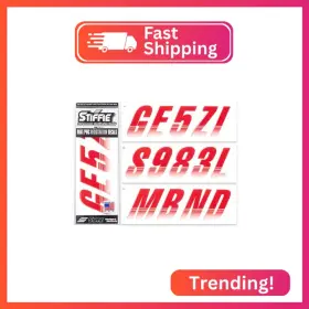 Tt27 Stiffie Techtron Red/white 3 Inch Boat And Pwc Registration Decals Numbers Letters S