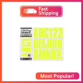 Ul33 Stiffie Uniline Day Glow Yellow 3 Inch Boat And Pwc Registration Decals Numbers Lett