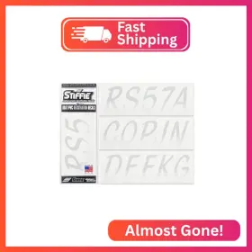 Wl67 Stiffie Whipline Silver/white 3 Inch Boat And Pwc Registration Decals Numbers Letter