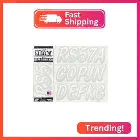 Wl91 Stiffie Whipline White/silver 3 Inch Boat And Pwc Registration Decals Numbers Letter