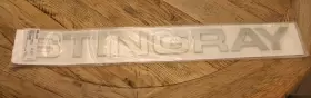 162764-01 Stingray New Boat Company 162764 3 Inch Tall X31.84 Long Silver Raised Decal Emblem