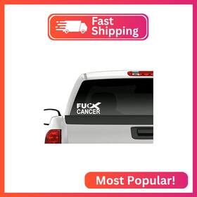 Street Legal Decals Sld-0244 2 Fu Cancer White Ribbon 8ftft Fck Lung Vinyl Vehicle Decal Stickers