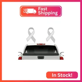 Sld-0357 Street Legal Decals 4 Gray Cancer Ribbon 6ftft Sticker Brain Cancers Grey Vinyl Vehicle