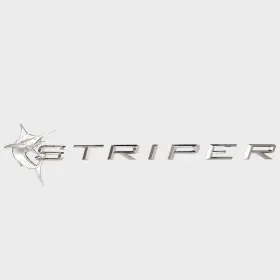 8154011 Striper Boats Boat Raised Brand Decal 42 X 10 1/2 Inch Silver