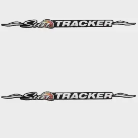 336359 Sun Tracker Pontoons Pontoon Boat Decals Sunset Logo Stickers Pair