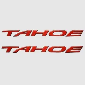 151402 Tahoe Boats Boat Logo Decal 55 X 4 1/4 Inch Red Pair