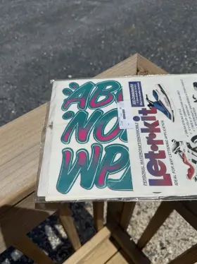 Zbf-01 Tmc New Teal And Purple Vinyl Letters 3 Inch Brush Stroke 220 Pieces Peel Stick