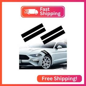 Tomall Hs422-y001 2 Pair Racing Sport Stripe Vinyl Decals For Car Fender Hood Bumper Trunk