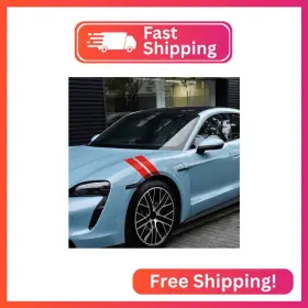 Hs422-y003 Tomall 2 Pair Racing Sport Stripe Vinyl Decals For Car Fender Hood Bumper Trunk