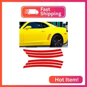 Km255k-006 Tomall 6pcs Car Side Vent Insert Stripe Vinyl Reflective Stickers Compatible Wit