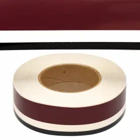 186753 Tracker Boats Boat Pinstripe Decal Burgundy / Clear Black
