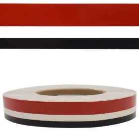 302572 Tracker Boats Boat Pinstripe Decal Red / Clear Black