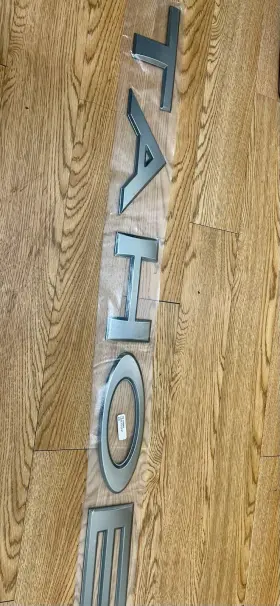 189965 Tracker Marine Tahoe Boat Oem Lettering Brushed Raised Aluminum 37.5inch No. Decal