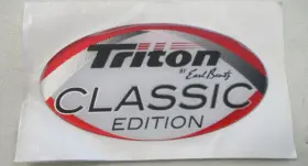 1860691 Triton 186091 By Earl Bentz Classic Edition 4 5/8 Inch L Raised Oval Decal Boat