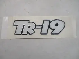 1974023 Triton Tr-19 Raised Decal 8 1/2 Inch X 2 3/8 Black / Gray Silver Marine B