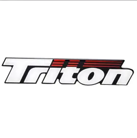 200355 Triton Boats Boat Raised Logo Decal Red White Black 9 3/4 X 1 7/8