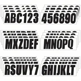 Dc888 Uanofcn 3 Inch Boat Registration Numbers And Letters Sticker A-z 0-9 Black
