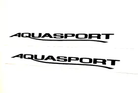 Asb28 Vinnys Rad Vinyl Aquasport Aqua Sport 28 Inch Black Decals Replacement Stickers - Set Of 2 Usa Best
