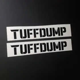 B018 Vinnys Rad Vinyl Tuffdump Trailers Tuff Dump Trailer Decals Set Of 2 Black 18 Inch Fast Usa