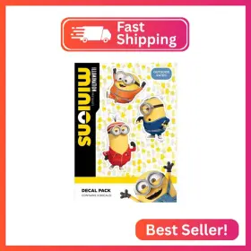 33111 Wall Palz Despicable Me Minions Workout Car Decals - Set Of 3 Bob Stuart Kevin Exercise Vi